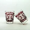 New Product Bohemian Czech Ruby Cut to Clear Crystal glass juice cup wine glass glassware