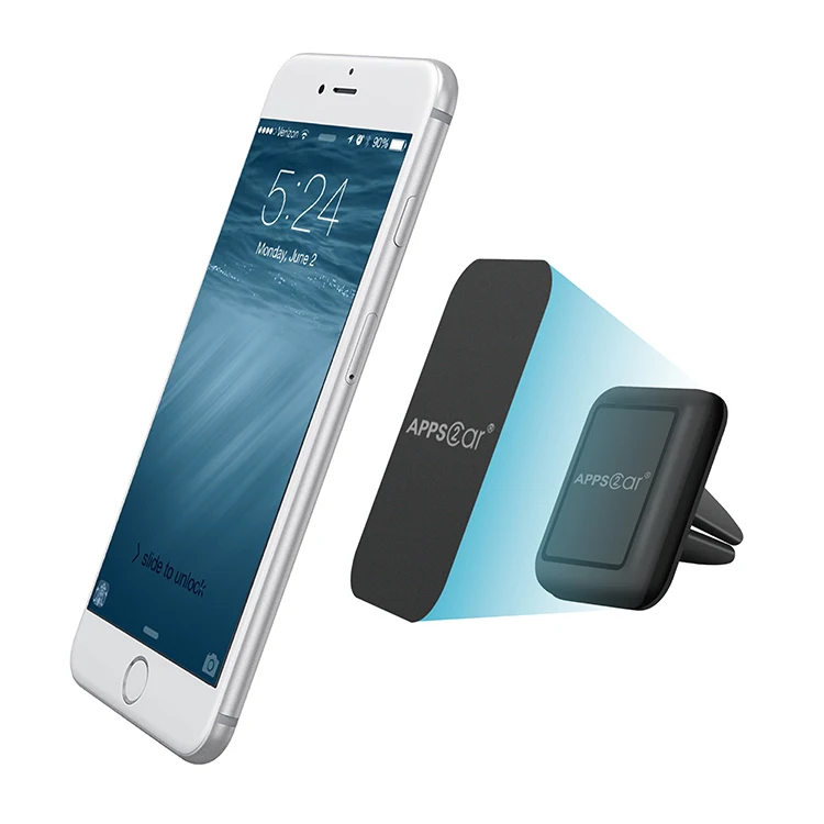 

Square Shape Magnetic Car Vent Phone Mount, Black