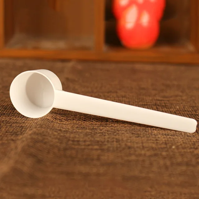
5g Plastic measure spoon powder dose spoon white flat spoon wholesale 