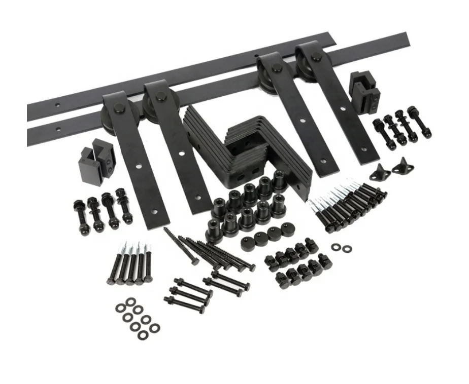 Custom Cheap Durable Carbon Steel Sliding Barn Door Mechanism Hardware