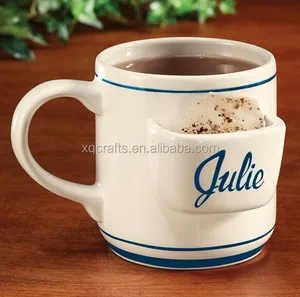 ceramic mug with biscuit