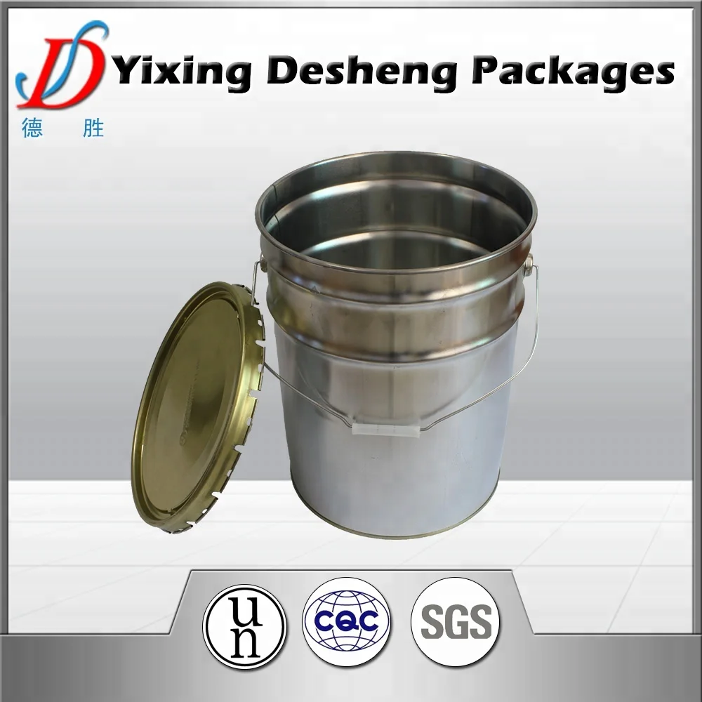 20l Un Opening Steel Pail Round Tin Bucket For Paint Ink Chemical