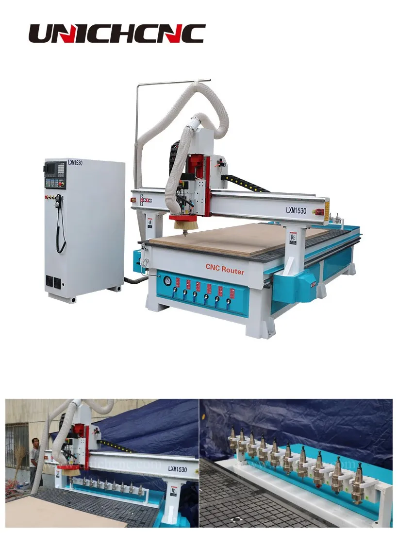 high quality door cabinet furniture aluminum woodworking cutting carving ATC/cnc router