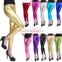 

NEW Sexy Women's Footless Metallic Leggings Liquid Wet Tights Shiny Dance Pants