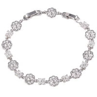 

Xuping unique design radiation flower shaped zircon luxury bracelet women+women bracelet