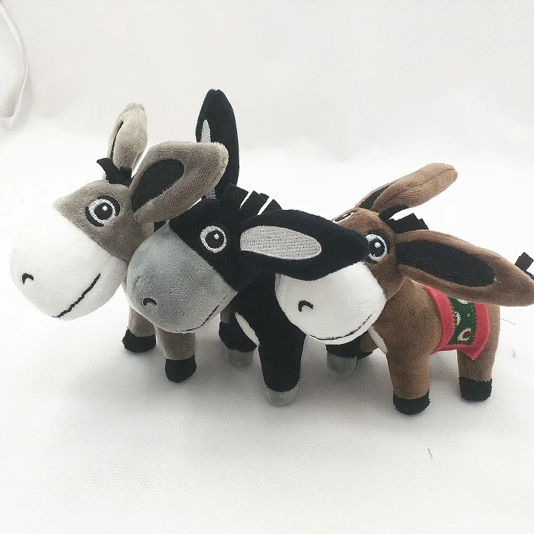 Custom Stuffed Gray Brown Cotton Soft Plush Material Donkey Plush Toy ...