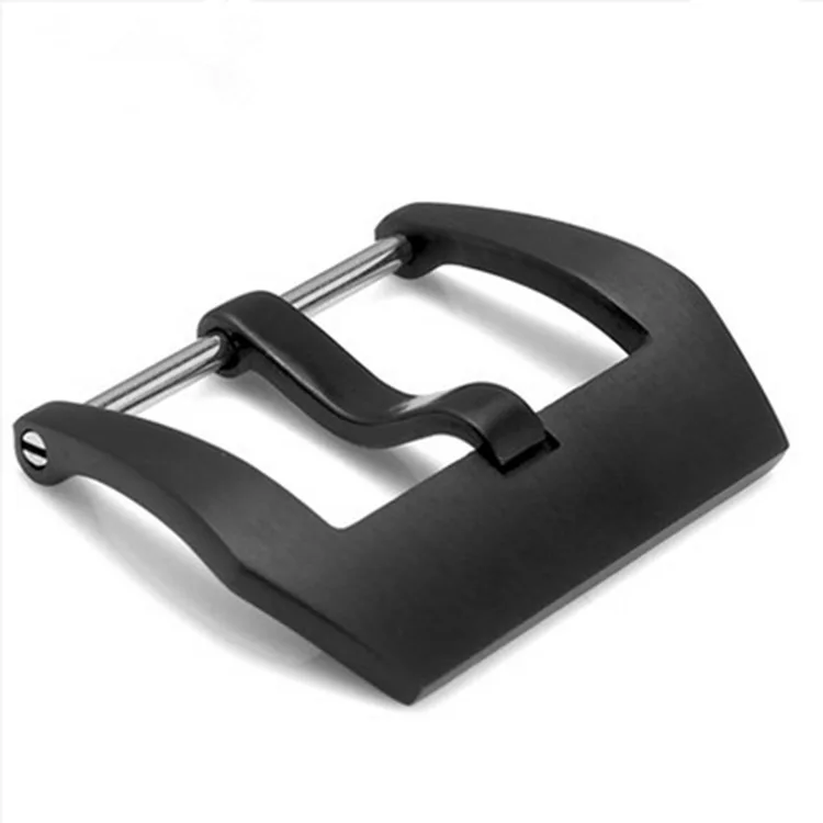

Hot sale PVD Black stainless steel engraved logo watch buckle for watch strap, Stock color or custom