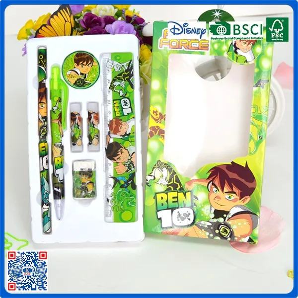 Korean School Supplies For Kids Custom Design 4pcs Stationery Gift Set