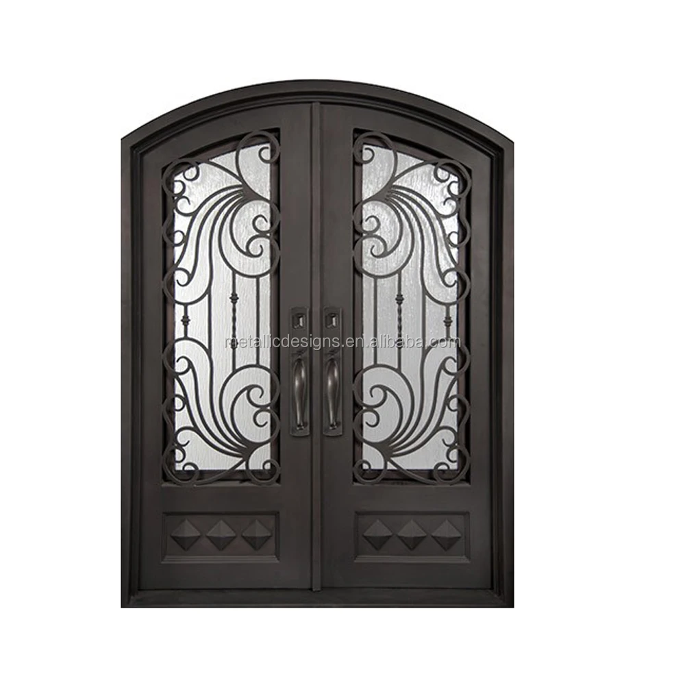 Main Entrance Exterior Steel Security Door Design Arched French