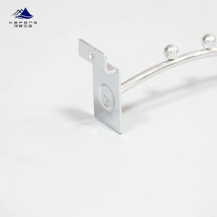 
Slatwall metal panel single display hook with beads 