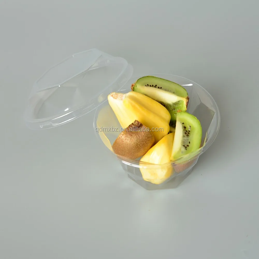 Disposable Plastic Take Out Fruit Container 64oz Salad Containers