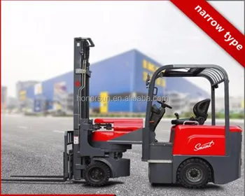 Battery Operated Very Narrow Aisle Articulated Forklift 3ton Lifting Capacity 9m Lifting Height Buy Narrow Aisle Electric Forklift Side Lift Forklift Container Lifting Forklift Product On Alibaba Com