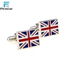 Simple bulk design England flag stainless steel cufflinks