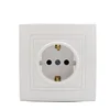 Best sale eu style abs panel safety household schuko socket 16a 220v 12 year warranty on off light switch
