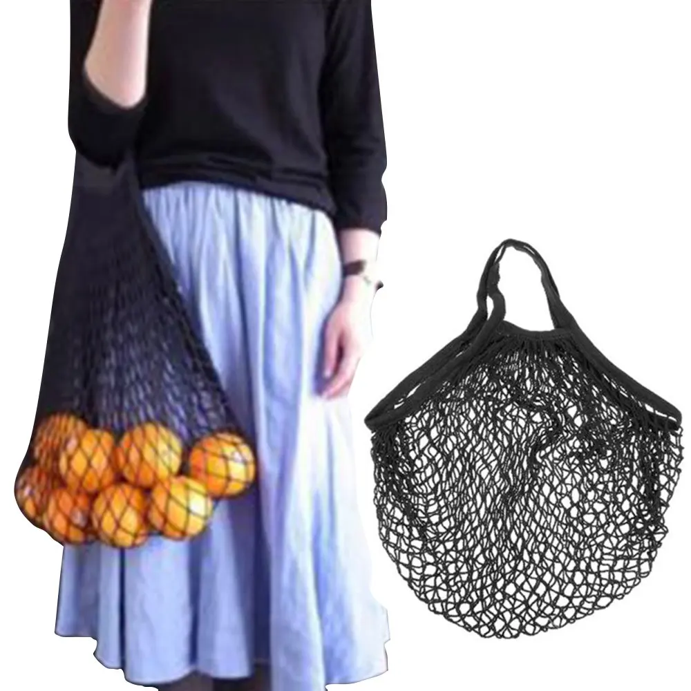 

ECO Friendly Reusable Natural Organic Cotton String Mesh Net Tote Grocery Shopping Bag