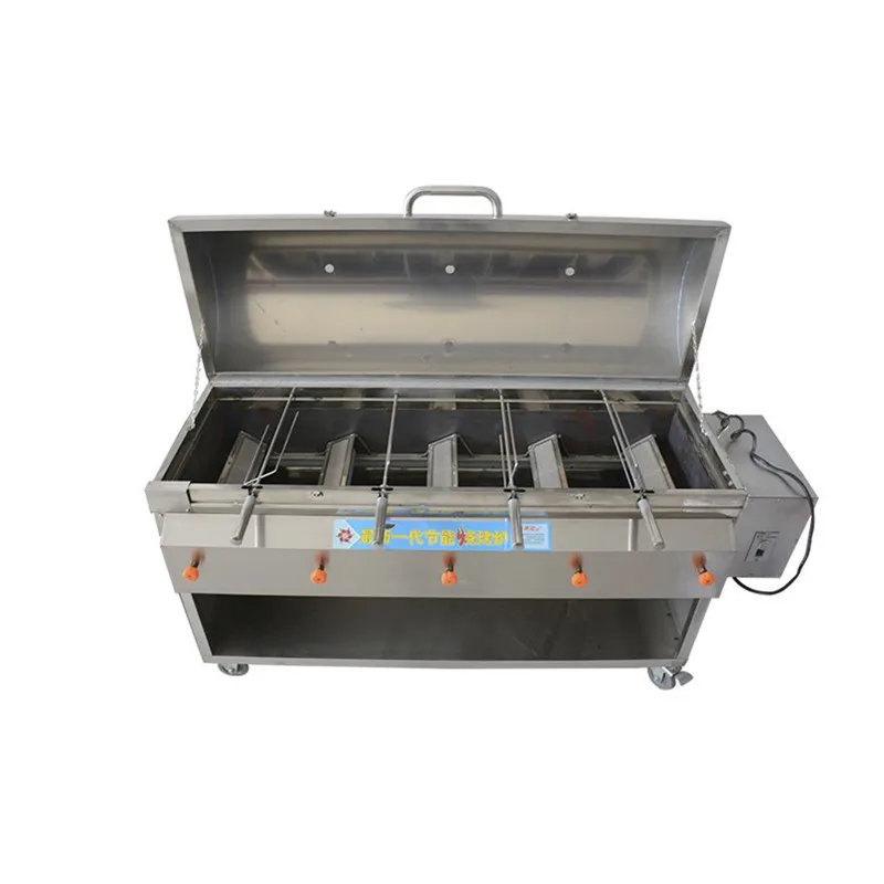 

Barbecue grill machine Chicken barbecue machine Automatic rotating barbecue machine, Stainless steel original silver