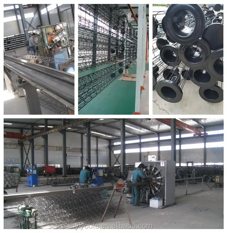 filter cage support filter bag with venturi