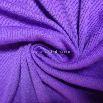 60% Polyester 35% Cotton 5% Spandex Knitting Tc Spandex Rib Fabric ...