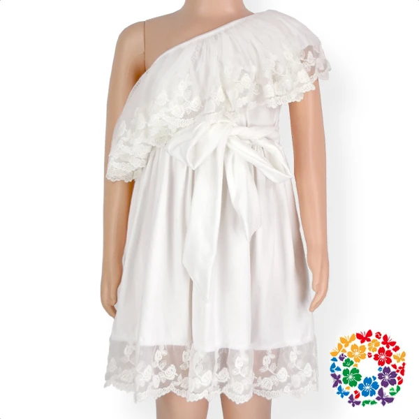 one shoulder dress for baby girl