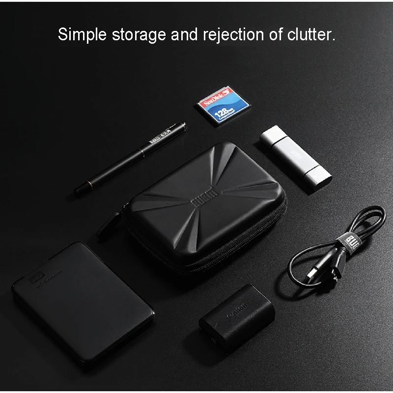 Bubm Waterproof Zip Closure Disk Eva Hard Shell Hdd Hard Drive Caddy