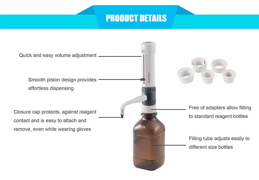 Adjustable Liquid Handling Dispensmate Dispenser Lab 0.5ml-5ml Bottle ...