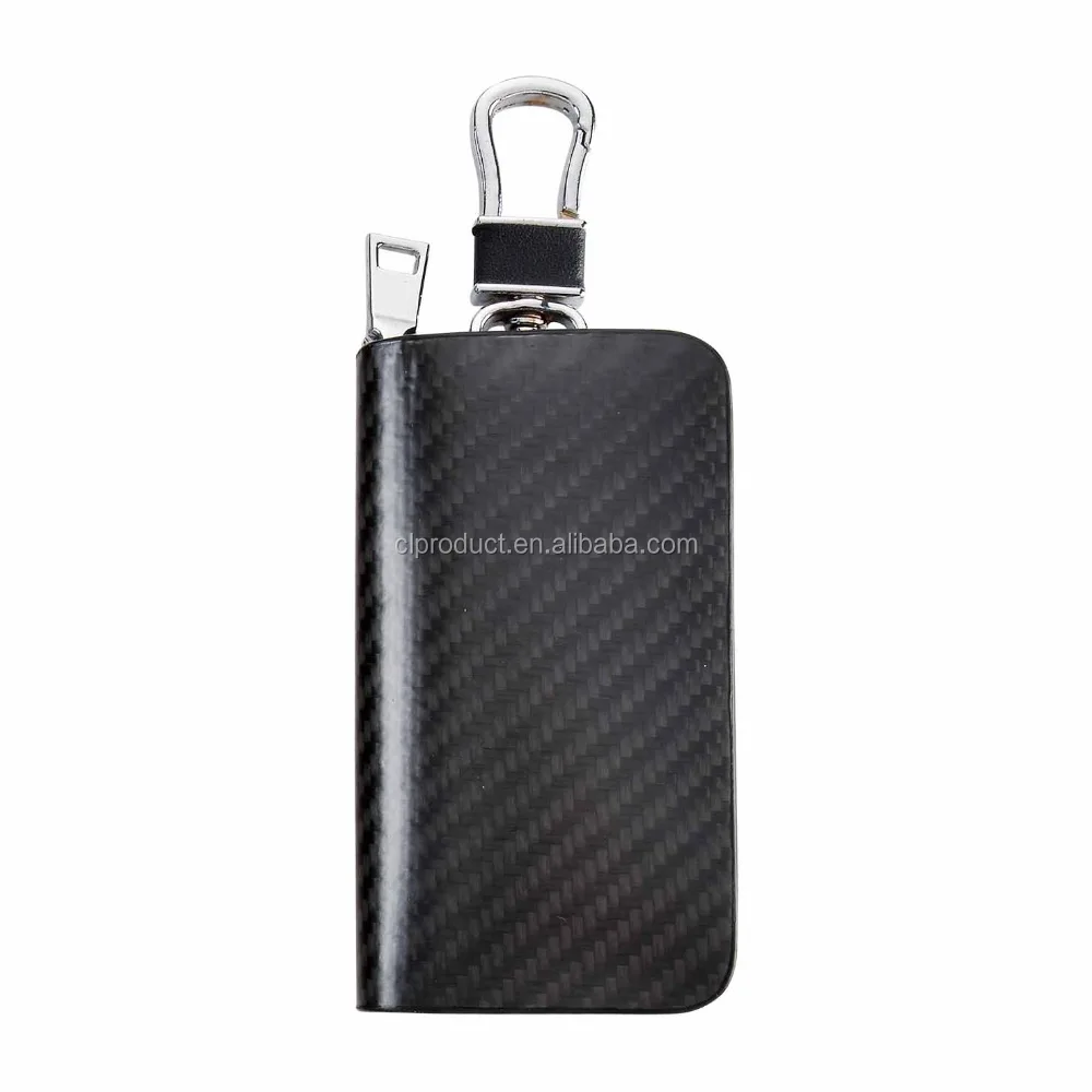 

High quality carbon fiber key holder key bag wallet money clip, Black