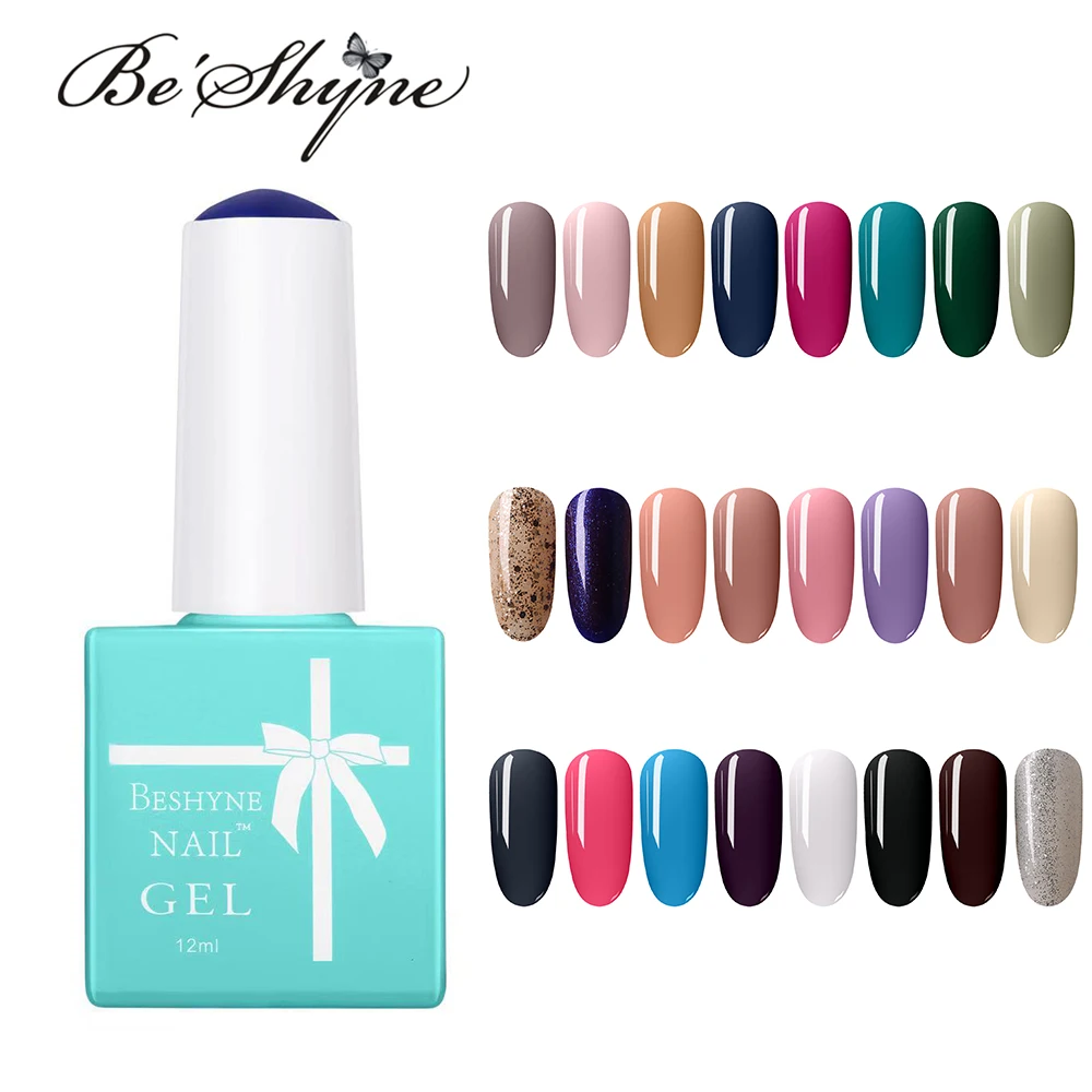 

Beshyne Extension Glass Odourless Uv Primer Matt Finish Polish Tale Nail Paint Color Platinum Green Gel, 48 color