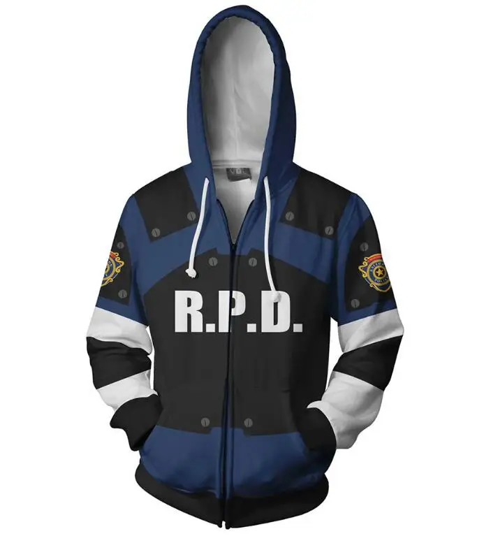 

Coldke Custom Made 3D Movie Resident Evil hoodie jacket cosplay costume Sweatshirts Zipper Hoodies, N/a