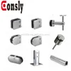 stainless steel glass railing systems/balcony glass clamps in minrro/satin surface