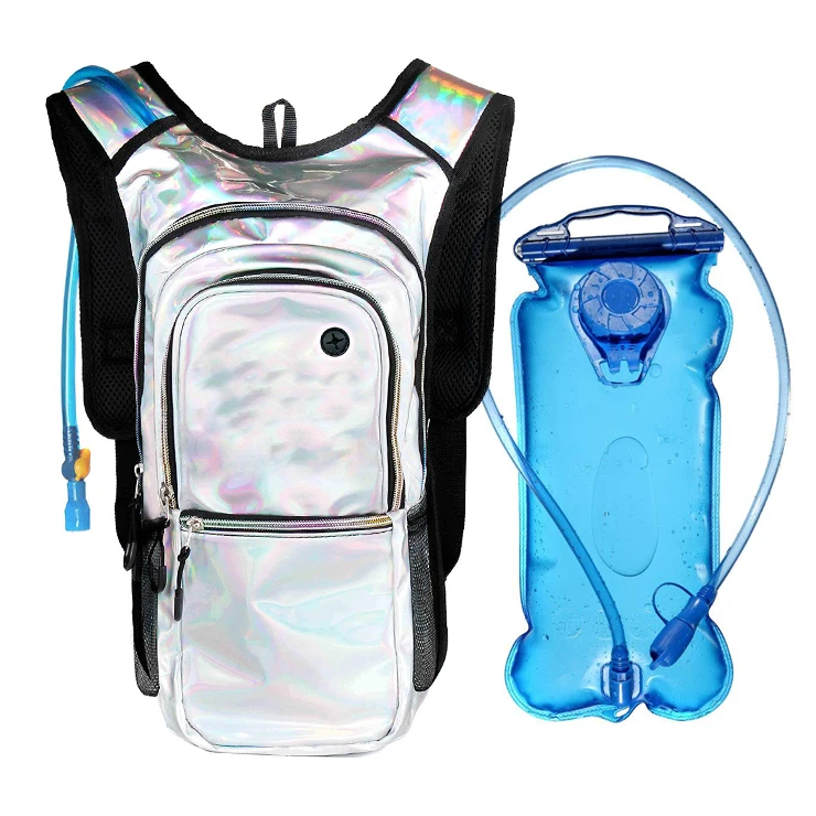 

outdoor holographic rave hiking hydration backpack pack, Customized