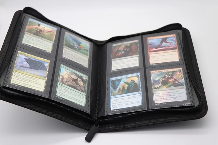 Black Pp Matte Cards Binder 4 Pockets Pokemon Magic Sleeve Yugioh