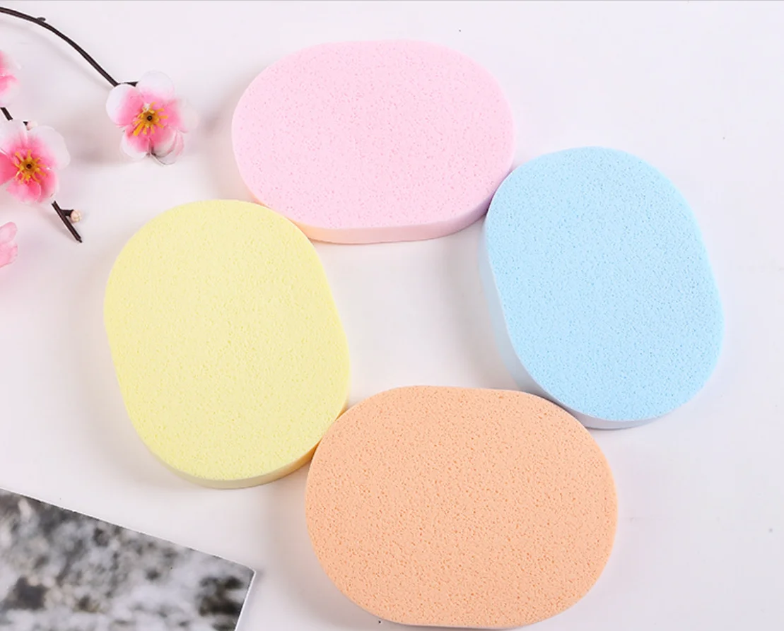 

Makeup Eraser Sponge Cotton Oem Silicone Anti-sponge Applicator Non-latex Foam Cleansing Clear Face Facial Cleaning Sponge, As shown pictures