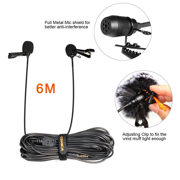 Omnidirectional Condenser Lavalier Microphone CVM-D02 is one Dual-head microphone (3).jpg