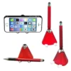 3 in 1 functions promotional ABS plastic transparent triangle cone base table mobile phone holder desktop notepad stylus pens