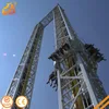 High altitude stimulation of amusement park ride jumping machine drop tower ride