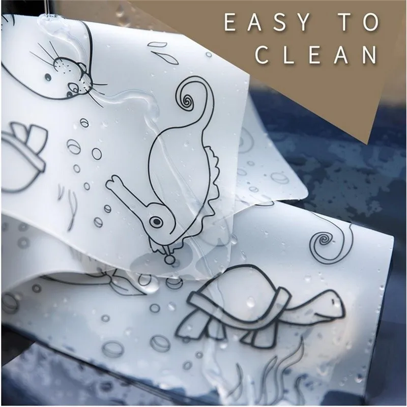 Doodle Washable Placemats With Plate Design,To Colourin And