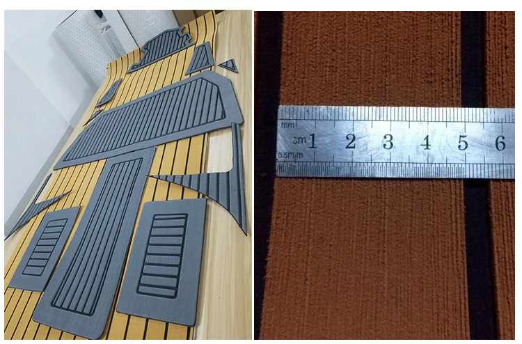 EVA Foam deck pad sheet Grey Faux Teak Sheet Boat Yacht Synthetic Teak Decking 35.4 X 94.5 inch