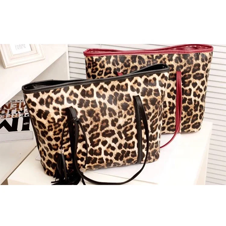 

New Arrival Fashion Personalized Wholesale Leopard Women Tote Bag, As shown in figure