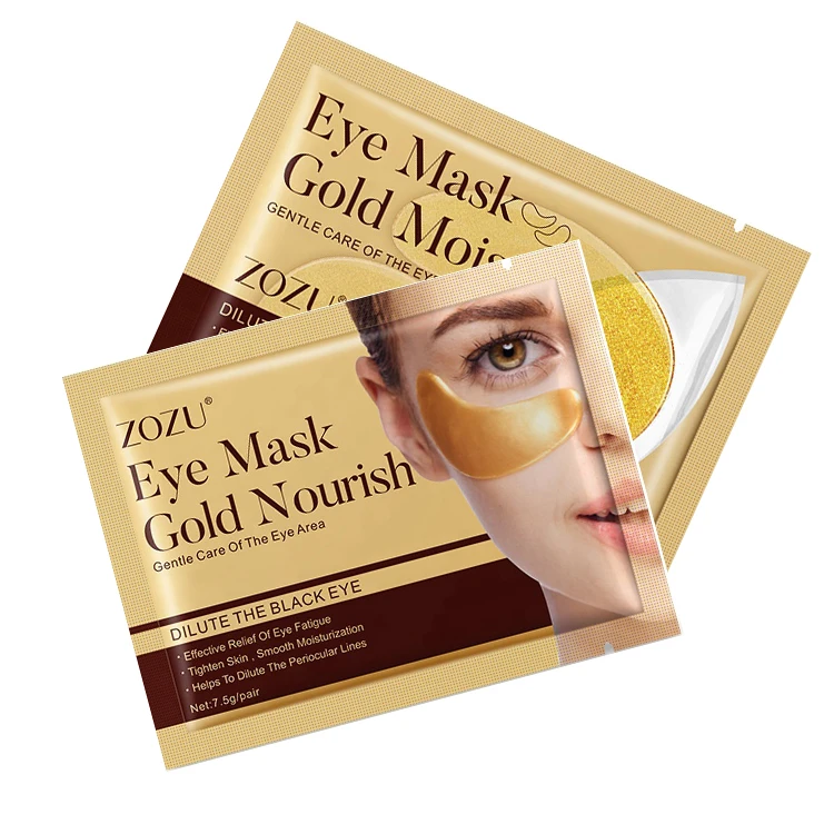 

OEM ZOZU wholesale moisturizing nourishing remove wrinkles eye improvement gold collagen eye mask