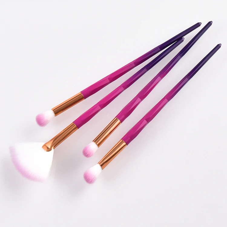 

4 Pieces Diamond High Quality Makeup Brush Set private Label For Eyes Makeup Brush Holder Cleaner, N/a