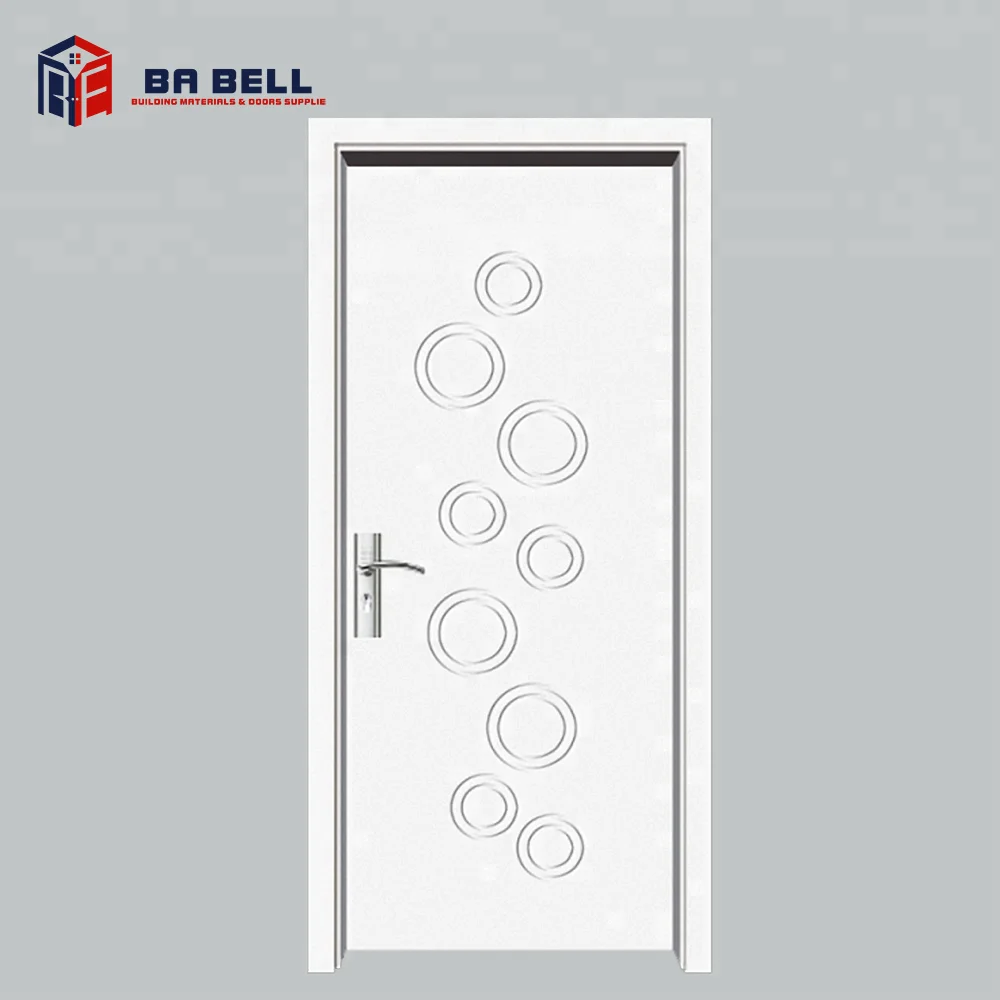 China Solid Wood Interior Swinging White Main Room Doors Malaysia Design Wooden Door Puja