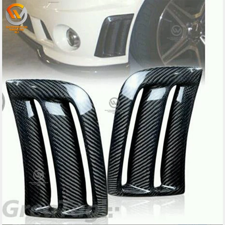 Carbon Fiber Front Side Bumper Air Vent Fender Trims For W204 C63 Amg ...