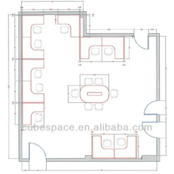 Sketsa Tata Ruang Kantor Terbuka Desain Rumah Minimalis  2022