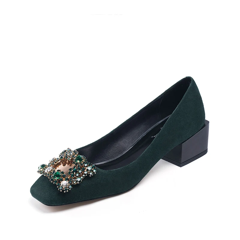 

Ladies Dress Shoes Low Heel Women Dress Shoes Leather, Green