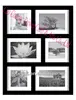 2013 Find Supplier of Wood Wooden Matted Wall Frame 6 Opening Collage Black