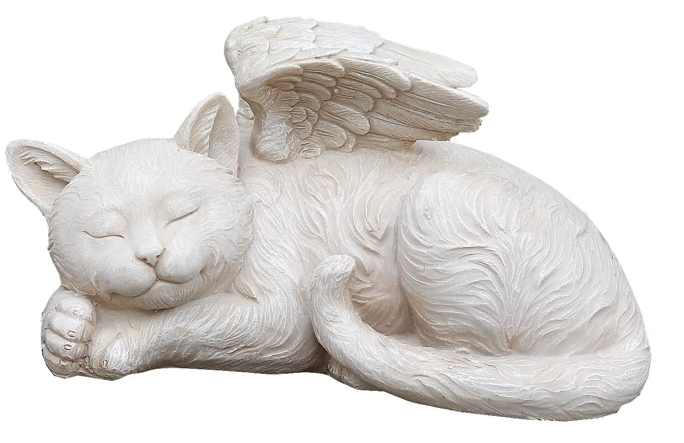 sleeping cat outdoor statue