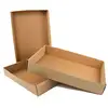 Brown kraft paper packaging box corrugated cardboard tray