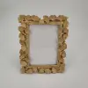 New design Golden Ginkgo Leaf Shape Decorative Resin Frame 18.5x23cm