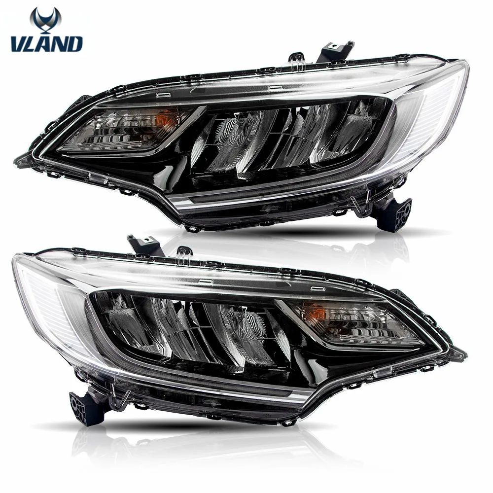 VLAND factory for auto car accessory for Jazz/Fit RS LED headlight 2014-UP Classic head light with led high and low beam lights