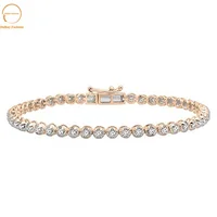 

Fashion elegant Round Cut White crystal Ladies Tennis Bracelet for women